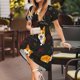 thumbnail image 3 of Balery Royal Corgi Vestidos sueltos de manga corta para mujer, vestidos de verano 2025, vestidos casuales de corte A con vuelo., 3 of 6