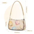 thumbnail image 3 of FORMRS Womens Shoulder Bag with Chain Strap Clutch Purse Cute Tote Handbag, Watercolor Seashell, 3 of 7