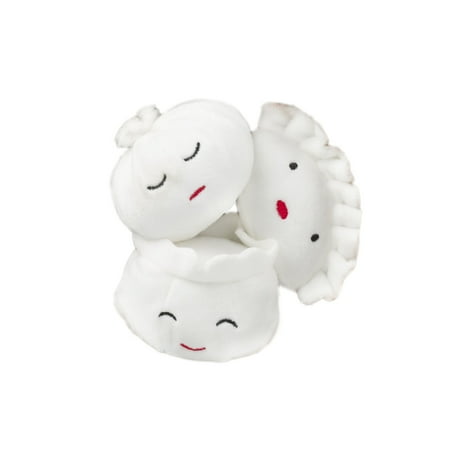 UPC: 0698904510338 | Pearhead Dim Sum Plush Dog Toys  White