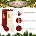 thumbnail image 6 of TETOU 6pcs Christmas Stockings with Tag 18" Cable Knit Stocks Tree Home Fireplace Hanging Stocking Decor, 6 of 7