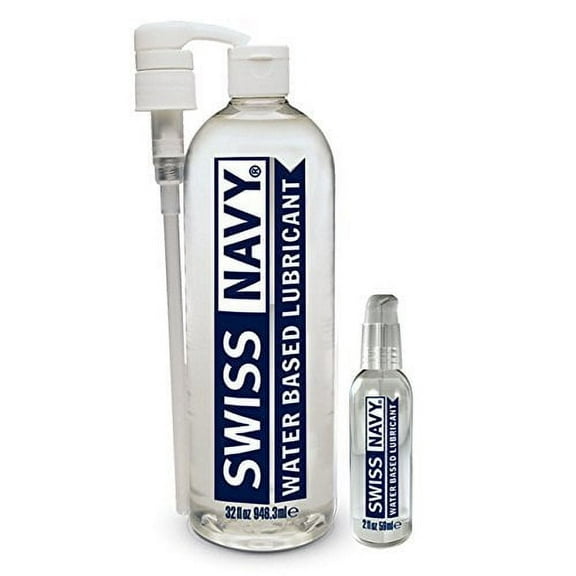SWISS NAVY Premium Water Based Lubricant (32oz) PLUS FREE 2oz Bottle by SWISS NAVY, Liquids