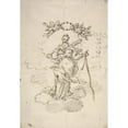 thumbnail image 2 of Giovanni Antonio Pellegrini 11x14 Gold Ornate Wood Frame and Double Matted Museum Art Print Titled - Virgin Standing on Clouds Holding a Scapular in Her Left Hand (1675-1741), 2 of 4