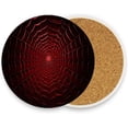 thumbnail image 3 of Halloween Web Red Coasters Absorbent Moisture Non-Slip Drink Coaster Ceramic Stone with Cork Base Desktop Protection, 4PCS, 3 of 6