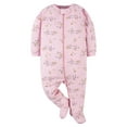 thumbnail image 3 of Gerber Baby Girl Sleep 'n Play Footed Pajamas, 4-Pack, 3 of 8