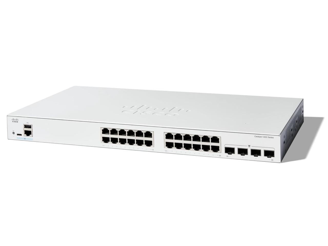 Cisco Catalyst C1200-24T-4G Ethernet Switch, 24 Ports - Manageable - 10 Gigabit Ethernet - 10/100/1000Base-T, 10GBase-X - 3 Layer Supported