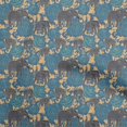 thumbnail image 1 of oneOone Velvet Medium Blue Fabric Animal Sewing Craft Projects Fabric Prints by Yard 58 Inch Wide, 1 of 4