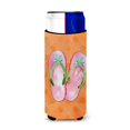 thumbnail image 1 of ""Caroline'S Treasures Chanclas Rosadas Con Lunares Naranjas Y Aislantes Para Bebidas Hugger Slim Multicolor"", 1 of 1