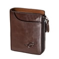 thumbnail image 1 of RFID Blocking Leather Wallet for Men Stylish Secure Card Holder with Technology Fashionable Billfold Zipper Purse for Daily Use, 1 of 4