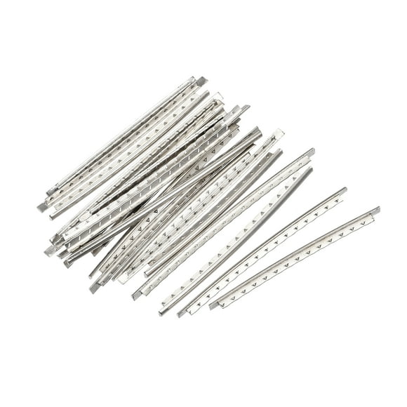 Acústica Guitarra Trastes Alambre Guitarra Diapasón 20 Trastes 2.2mm Plateado Tono para Guitarra Diapasón Reemplazo, Paquete de 40