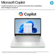 HP 14 Laptop Student Business Computer - 2025 New Version, Intel N150 Processor, 1-Year Microsoft 365, Win 11 Home, Copilot AI, 12Hr Battery, 16GB RAM 384GB Storage (128GB UFS+256GB MSD) Green