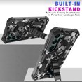 thumbnail image 4 of Allytechgroup Galaxy S24 FE Shockproof Case, Kickstand Camouflage Pattern Design Military Grade Shockproof Compatible with Car Mount Magnetic Back Cover for Samsung Galaxy S24 FE, Black, 4 of 6