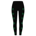 thumbnail image 3 of DDAPJ pyju St. Patrick's Day Leggings for Women Irish Shamrock Print Casual Skinny Pants Novelty Holiday Tights Buttery Soft Stretchy Yoga Running Pants Black#3 L, 3 of 5