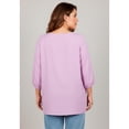 thumbnail image 2 of Avenue Women's Plus Size Lace Neckline Peasant Blouse, 2 of 2
