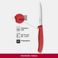 thumbnail image 4 of Victorinox Swiss Classic Paring Knife 3.9 Inch Wavy Edge Pointed Tip - Red, 4 of 9