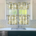 thumbnail image 3 of Yellow Lemon 3-Piece Kitchen Curtains Set Kitchen Curtains Sets with Valance for Windows Rod Pocket Machine Washable Kitchen Decor Decorations (54"x18"+2x27.5"x24"), 3 of 6