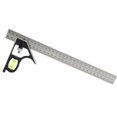 thumbnail image 2 of TopOne Universal 300mm Adjustable Stainless Steel Multifunctional Combination Try Square Set Right Angle Ruler, 2 of 4