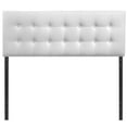 thumbnail image 2 of Modern Contemporary Full Size Vinyl Headboard, White Faux Leather, 2 of 3