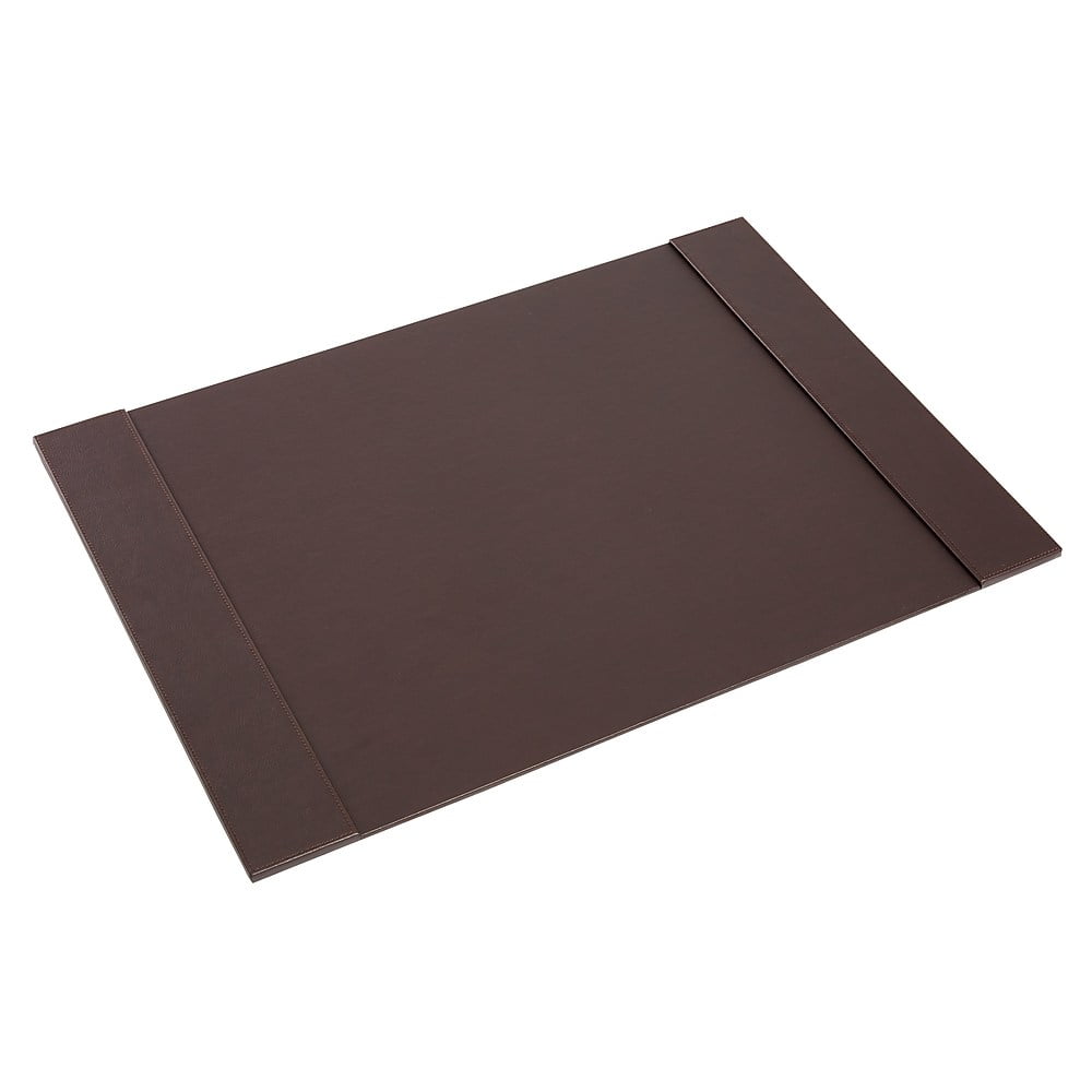 Staples Desk Pad Faux Leather Brown 45060