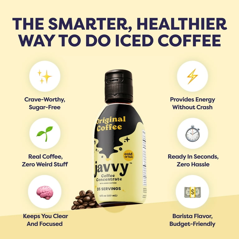 Javy Coffee Concentrate Liquid, Makes 35 Cups, Low Acid Cold Brew