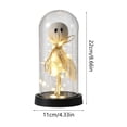 thumbnail image 3 of LOWLHOME Light Up Ghost in Glass Cloche, Halloween Cute Ghost with Light Decorations, Cute Spooky Ghost Decor for Tabletop Mantel Display, 8.7*4.3 in, 1 Count, Ghost Doll, 3 of 5