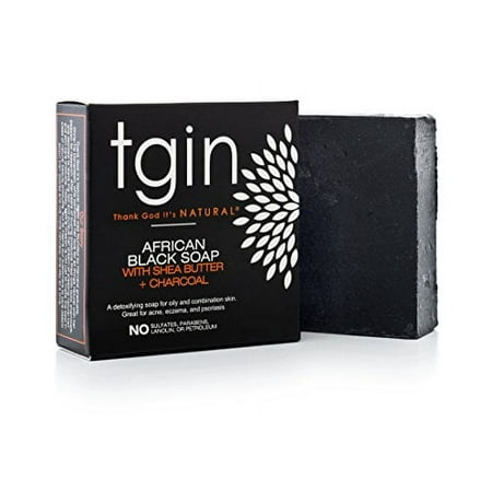 Thank God It's Natural Tgin African Black Soap Bar, 4 oz, 2 Pack