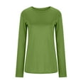 thumbnail image 6 of Women's Oversized Long Sleeve T-Shirt, Solid Color Pullover Top for Casual Wear, Loose Fit & Comfortable Fabric for Home, Work, or Layering, 6 of 6