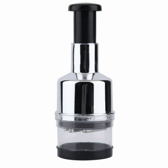 Manual Food Chopper, Jumbo Vegetable Cutter Dicer for Onion, Garlic, Celery, Nuts & Herbs, Easy Pull-Cord Hand Push Kitchen Chopper with Container, Dishwasher Safe