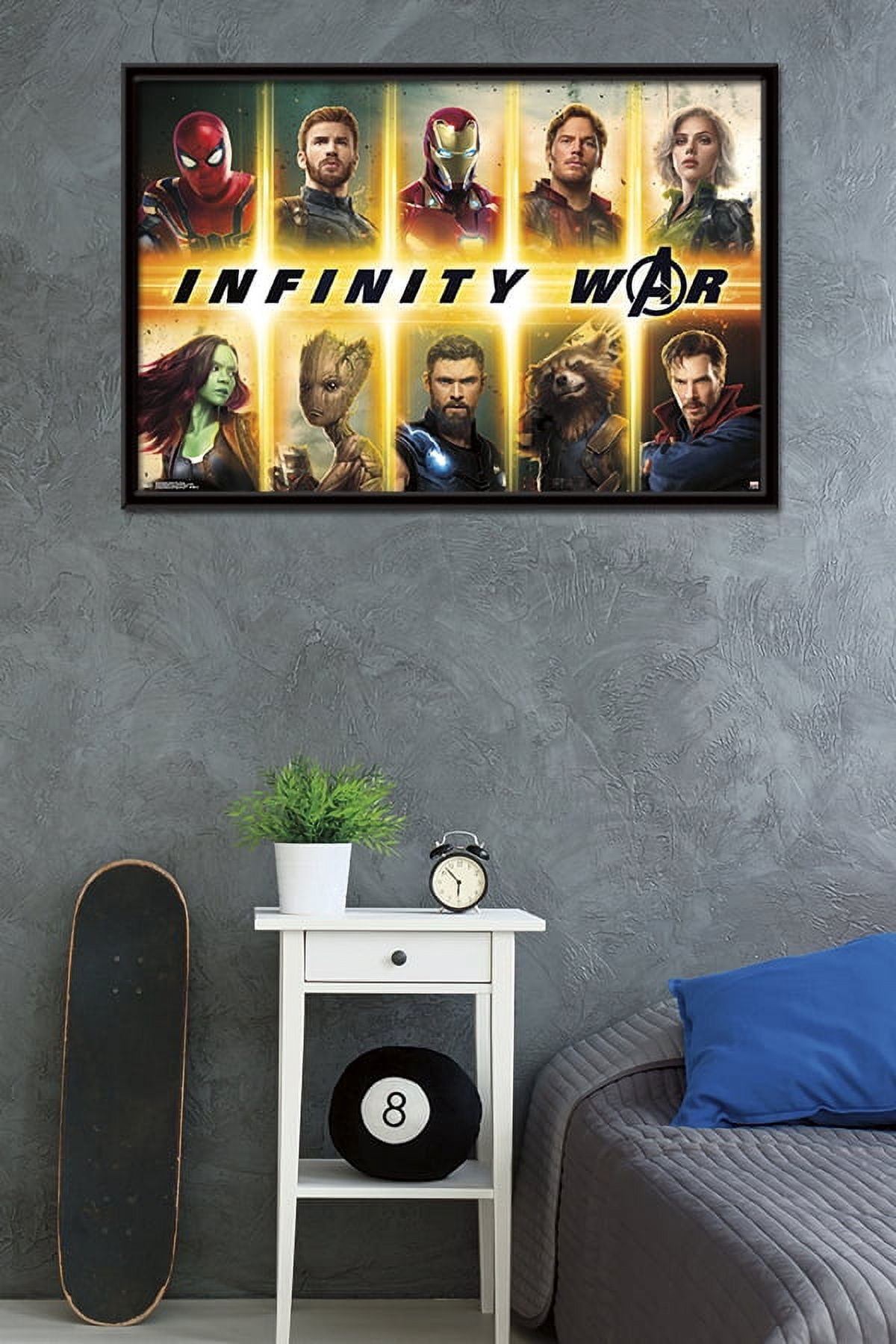 Marvel Cinematic Universe - Avengers - Infinity War - Group Wall Poster, 22.375" x 34", Framed