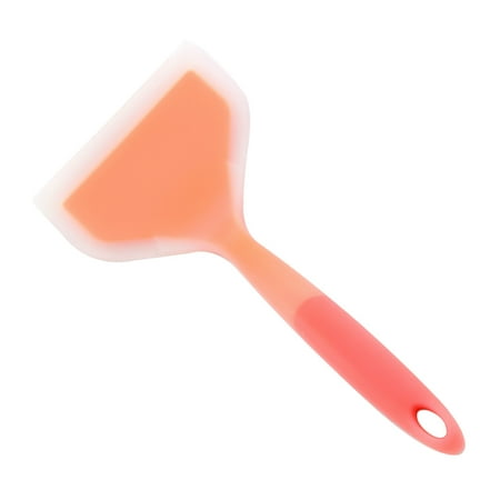 

Silicone Spatula Non-stick Wide Turner Heat Resistant Pancakes Fried Cookware Orange