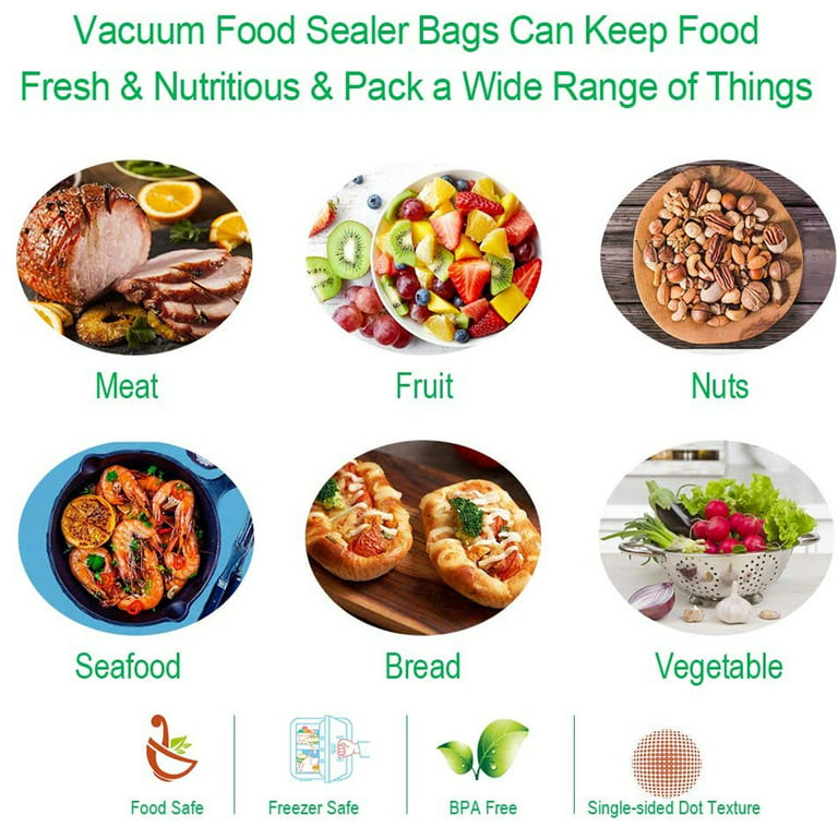 24/7 Bags- 100 Count 12 x 12 Food Saver Vacuum Seal Bags, BPA-Free, Heavy  Duty, Precut Bags