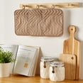 thumbnail image 3 of Contemporary Home Living Quilted Cotton Kitchen Potholders - 9" - Tan - Set of 3, 3 of 5