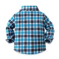 thumbnail image 3 of OGLCCG Boys Button Down Shirts Toddler Long Sleeve Collared Plaid Shirts School Uniform Dress Shirts Size 6M-5T, 3 of 8