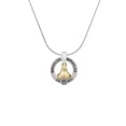 thumbnail image 2 of Delight Jewelry 3-D Goldtone Mushroom with Crystals Miracles Ring Charm Necklace, 18", 2 of 4