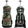 thumbnail image 2 of Mochila enrollable Tilami con diseño de dinosaurio camuflaje de 19 pulgadas con bolsa de almuerzo, 2 of 9