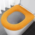 thumbnail image 4 of Thicker Bathroom Toilet Seat Cover Pads, Toilet Seat Cushion Cover Stretchable Washable Fiber Cloth, Winter Solid Color Washable Knitted Toilet Seat Cushion for Warmth and Comfort, 4 of 6