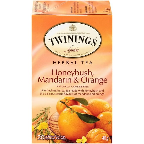 Twinings Honeybush, Mandarin & Orange Herbal Tea, Pack of 20 Tea Bags