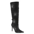 thumbnail image 2 of BELOVELY【SHARPE-10】 Fashionable High Heel Stiletto Knee-high Boots  Pointed Toe Spool Heel, Fashion Dress Boots for Women Girl Shoe Footwear Walking Shoes Nail Stylish Comfort Leather, 2 of 9