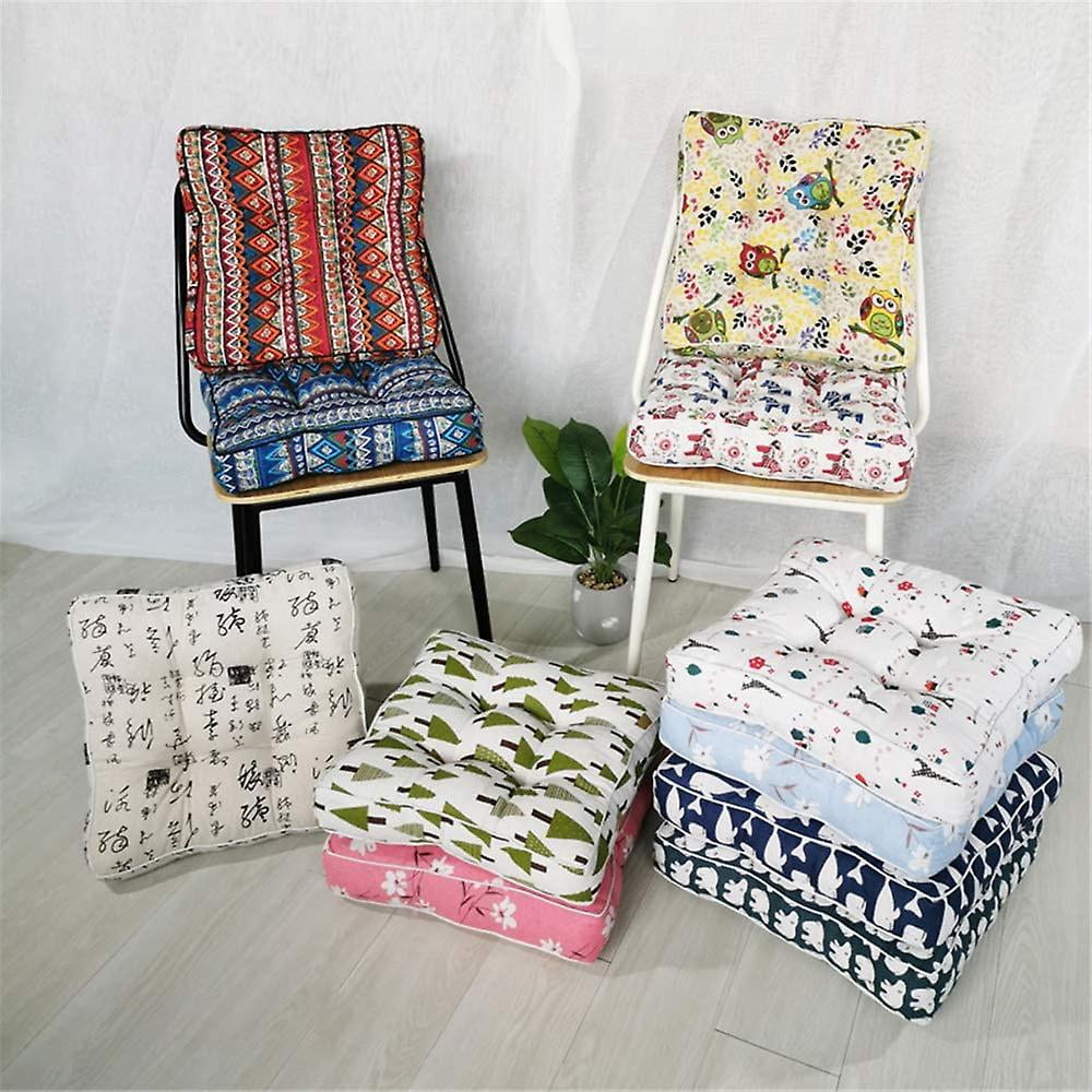 Square Chair Cushions. 100 Cotton Thick Padding Seat Cushion For Garden Chair Gift