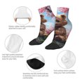 thumbnail image 3 of Bingfone Romantic Floral Bear Design Patterned Men's Women's Casual Cotton Socks, 3 of 5