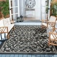 thumbnail image 2 of Safavieh Courtyard Nanda Botanical Indoor/Outdoor Area Rug, Black/Sand, 8' x 10', 2 of 11