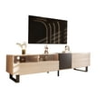thumbnail image 7 of EUROCO Mid-Century Modern TV Stand Up to 80" Contemporary Rectangle ,Unique Style TV Console Table with Drop Down Door & Large Storage Cabinet for Living Room Bedroom, 7 of 7
