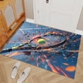 thumbnail image 2 of Sports Tennis Area Rugs, Painted Game Carpet, Washable Non Slip Low Pile Soft Rug for Entryway Bedroom Decor Mat 4ftx5ft, 2 of 8