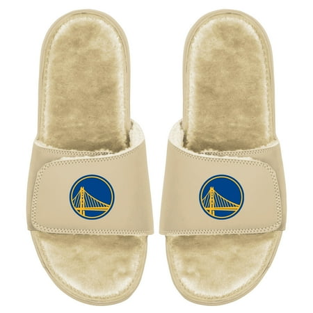 

Men s ISlide Tan Golden State Warriors Dune Faux Fur Slide Sandals