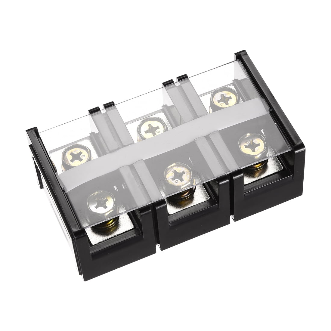 Barrier Terminal Block 600V 150A 3 Positions Dual Rows Screw Terminals