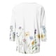 thumbnail image 5 of ICHUANYI Clearance Fashion Woman Round Neck 3/4Sleeve T-Shirt Printing Blouse Tops Sweatshirt(Yellow, M) ICHUANYI WER2023080704820, 5 of 5