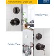 thumbnail image 4 of 3 Pack Keyed Alike Entry Door Knobs and Single Cylinder Deadbolt Lock Combo Set Security for Entrance and Front Door with Classic Oil Rubbed Bronze Finish, 4 of 4