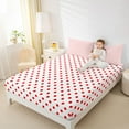 thumbnail image 4 of Feelyou Modern Polkadot Kid Bed Sheets, Fashion White Red King Sheets, 4pcs, 4 of 7