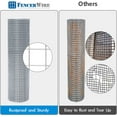 thumbnail image 5 of Fencer Wire 48-Inch x 100 ft. Hardware Cloth, 16 Gauge Hot Dipped Galvanized Wire Mesh Roll, 1-Inch Grid Chicken Wire Fence, Welded Wire Fencing, Concrete Wire Mesh, 5 of 9