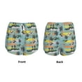 thumbnail image 3 of Gukieu Hawaiian Style Print Women's Sports Shorts with Drawstring Elastic Waistband for Running, Yoga, Fitness-Large, 3 of 7