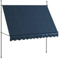 thumbnail image 1 of Outsunny 10' x 4' Retractable Awning, Freestanding & Non-Screw, Blue, 1 of 10